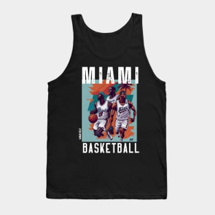 Miami heat basketball  vector graphic design Tank Top